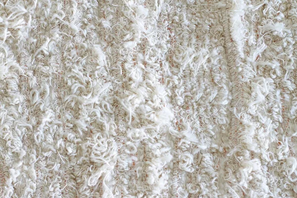 Beige Fluffy Carpet Background Textile Texture Backdrop — стоковое фото