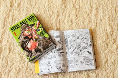 Jojos tuhaf macera çizgi romanları, çelik top koşusu, manga kitabı, Vitoria, İspanya, 9 Ekim 2022