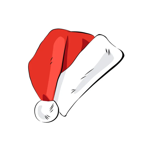Santa Claus Hat Vector Illustration Isolated Object — Wektor stockowy