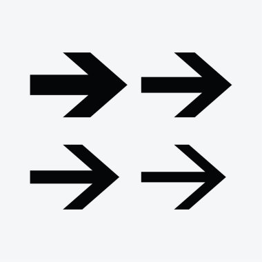 Ok, beyaz arkaplanda izole edilmiş düz tasarım vektör çizimini ayarladı.