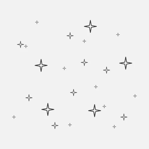 Estrelas Ícone Céu Ilustração Vetorial Design Plano Isolado Fundo Branco —  Vetores de Stock