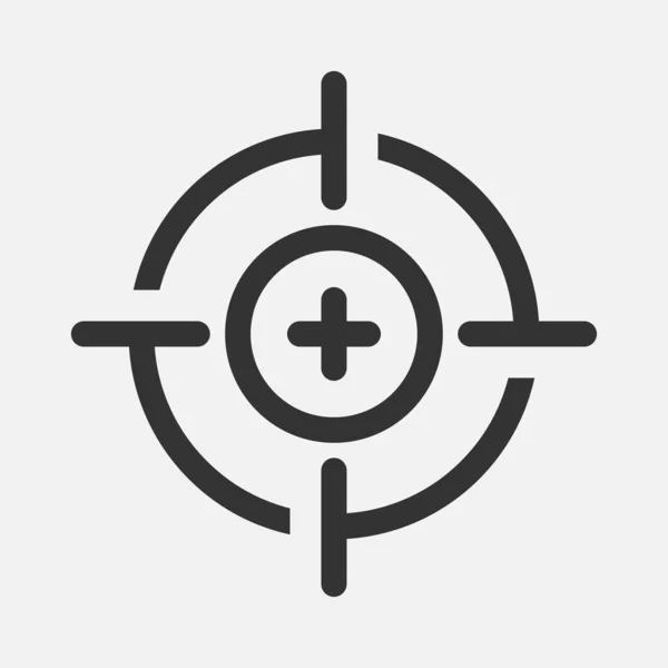 Präzisionsfokus Zielsymbol Isoliert Flachen Design Vektor Illustration Auf Weißem Hintergrund — Stockvektor