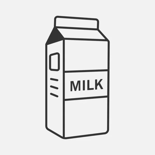 Drinks Beverages Milk Package Icon Isolated Flat Design Vector Illustration — Stock Vector