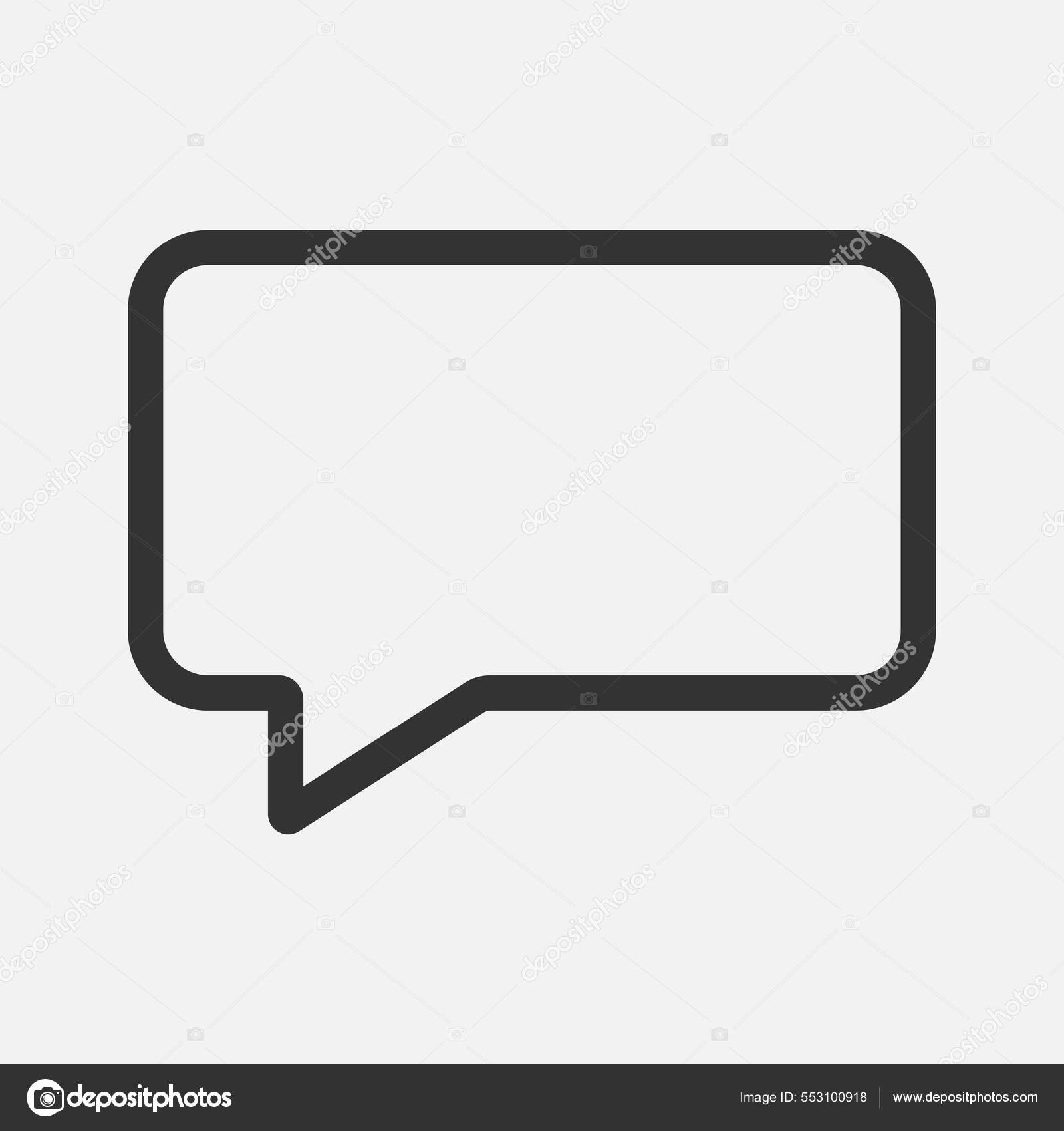 Ícone Mensagem Bate Papo Isolado Ilustração Vetorial Design Plano Fundo  Vetor de ©Vdant85 553100918, image size:1600x1700