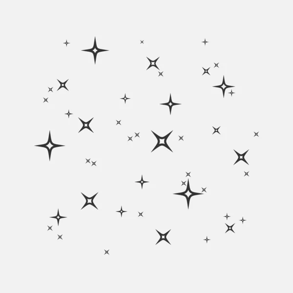 Estrelas Ícone Céu Ilustração Vetorial Design Plano Isolado Fundo Branco —  Vetores de Stock