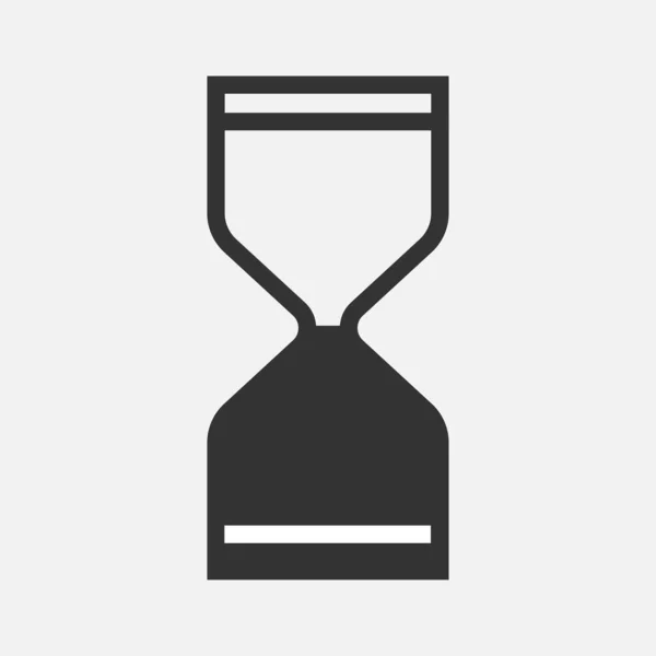 Hourglass Sandglass Εικονίδιο Απομονωμένη Επίπεδη Σχεδίαση Διανυσματική Απεικόνιση Λευκό Φόντο — Διανυσματικό Αρχείο