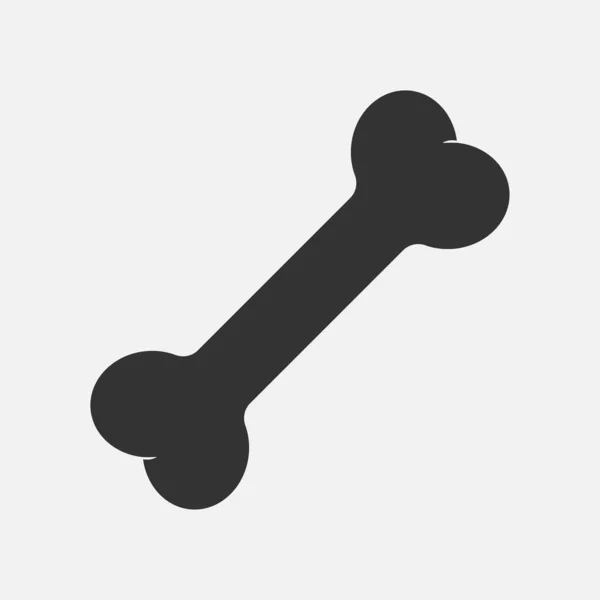 Bone Dog Icon Isolated Flat Design Vector Illustration White Background — Stock Vector