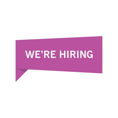 Konuşma balonu vektör illüstrasyonu işe alıyoruz..