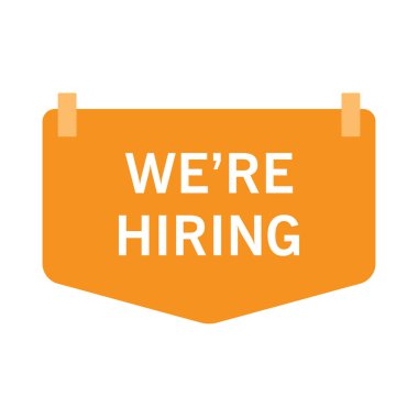 Konuşma balonu vektör illüstrasyonu işe alıyoruz..