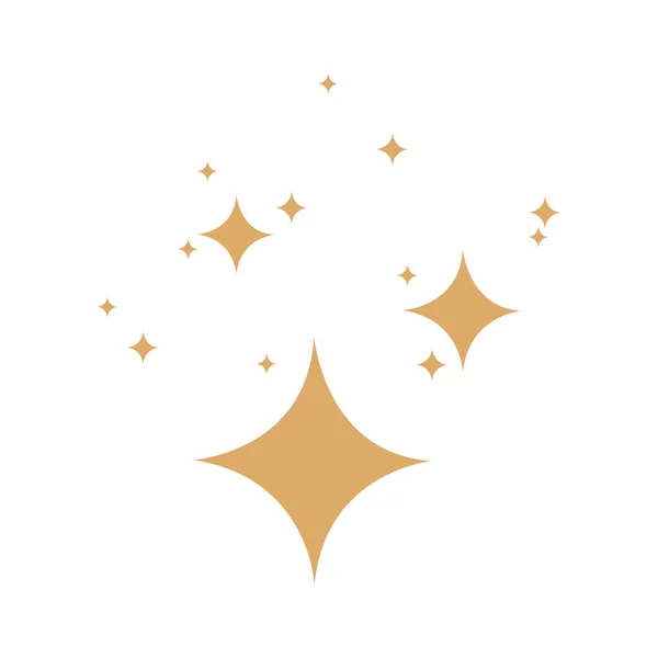 Star Icons Twinkling Stars Sparkles Winkling Stars Vector Illustration White — Vettoriale Stock