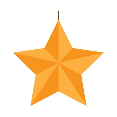 Noel yıldızı eli beyaz arkaplana karalama elemanı vektör çizimi.