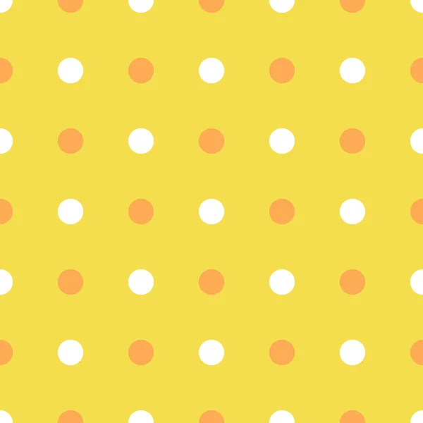 Polka Dot Pattern Laranja Calêndula Cor Branca Fundo Amarelo Iluminante — Fotografia de Stock