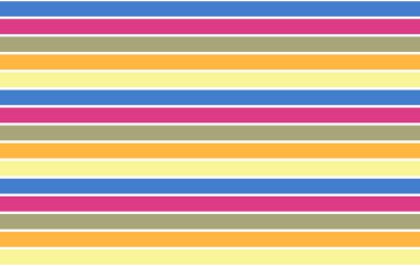 Şablon şeridi pürüzsüz. Turuncu, bej, pembe ve mavi ile sarı renk karışımı. Grafik tasarımı için arka plan, kumaş, tekstil, moda. Renk Trend 2022. Bahar - Yaz
