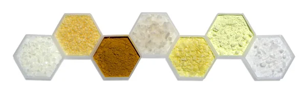 Ingrediente Químico Recipiente Forma Molecular Hexagonal Cera Microcristalina Cera Candelilla — Foto de Stock