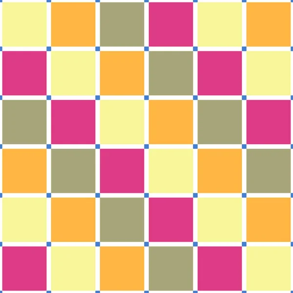 模式矩形无缝 米黄色 粉色和蓝色 无缝线背景 平面设计 纺织品 2022年的色彩趋势 — 图库照片
