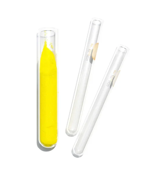 Closeup Chemical Ingredient White Laboratory Table Potassium Chromate Powder Test — Stock Photo, Image