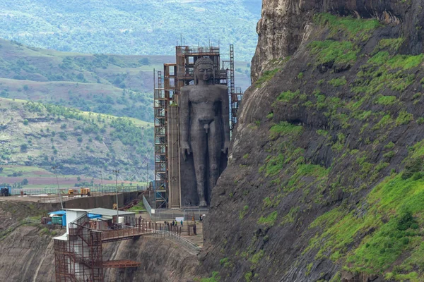 里萨哈德夫 巴格旺108英尺高的贾恩 伊多尔的通吉山观景 被认为是杰宁主义中的第一个提尔谢拉 Mangi Tungi Hill Nashik Maharashtra India — 图库照片