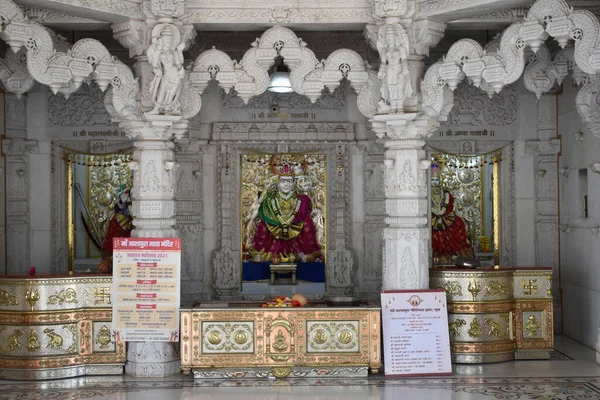 Vue Intérieure Temple Shree Ashapura Mataji Déités Déesses Shree Mahalaxmiji — Photo