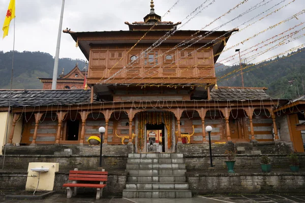 Vista Frontale Del Tempio Shri Bhima Kali Nel Villaggio Sarahan — Foto Stock