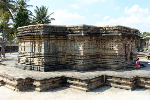 Компактный Компактный Комплекс Veeranarayana Temple Chennakeshava Temple Complex Belur Karnataka — стоковое фото
