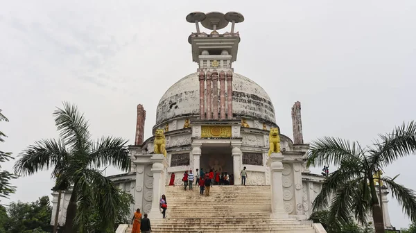 Října 2021 Dhauli Giri Kopce Bhubaneswar Oddisa Indie Turisté Shanti — Stock fotografie