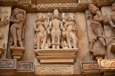 - Lord Shiva 'nın heykeli mi? Batı Grubu, Khajuraho, Madhya Pradesh, Hindistan, UNESCO Sitesi