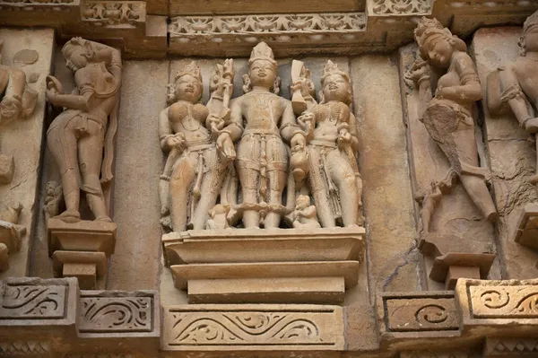 Vishwanath Temple Socha Lorda Shivy Western Group Khajuraho Madhya Pradesh — Stock fotografie