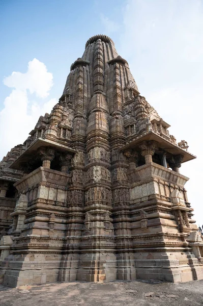Vishwanath Temple Facade Rear View Western Group Khajuraho Madhya Pradesh — Stock Photo, Image