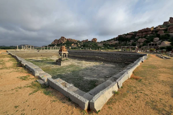 Vittalaraya Pushkarni Tanque Agua Hampi Karnataka India Patrimonio Humanidad Unesco — Foto de Stock