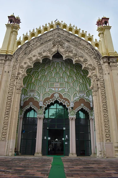 Puerta Entrada Con Diseño Ornamentado Jama Masjid Construida Por Nawab — Foto de Stock