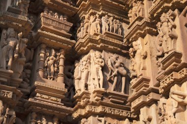 DEVI JAGDAMBA: Erotik Heykel, Batı Grubu, Khajuraho, Madhya Pradesh, Hindistan, UNESCO Dünya Mirası Bölgesi