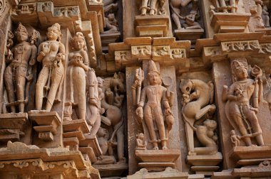 Lord Shiva idol, Batı Grubu, Khajuraho, Madhya Pradesh, Hindistan, UNESCO Dünya Mirası Bölgesi