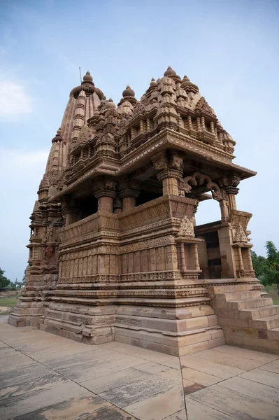 Javari Temple Facciata Sud Est Gruppo Orientale Khajuraho Madhya Pradesh — Foto Stock