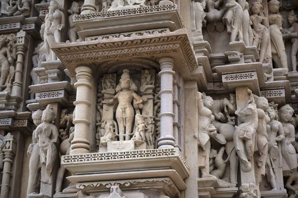 Javari Temple Lord Chaturbjuj Keleti Csoport Khajuraho Madhya Pradesh India — Stock Fotó