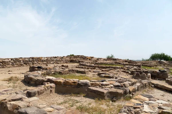 Ruinas Una Antigua Ciudad Civilización Harappan Dholavira Gujarat India — Foto de Stock