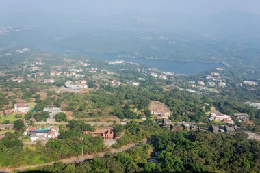 Korigad Kalesi, Pune, Maharashtra, Hindistan 'dan Aamby Vadisi manzarası