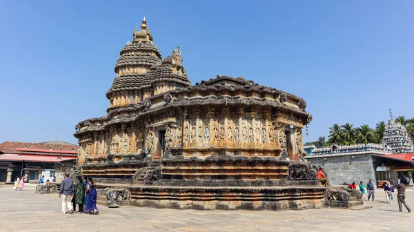 India Karnataka Sringeri Fevereiro 2022 Devotee — Fotografia de Stock