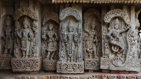 Lord Bramha Vishnu Krishna Szobra Sri Lakshimi Narasimha Swamy Temple — Stock Fotó