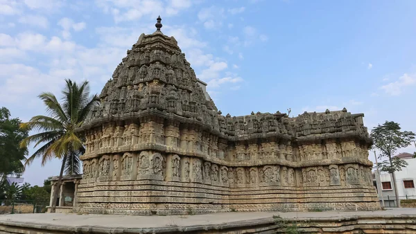 Oldalsó Külső Kilátás Lakshminarsimha Temple Javagal Hassan Karnataka India — Stock Fotó