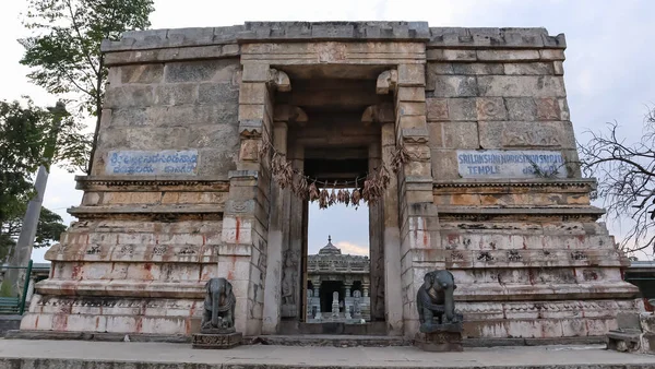 Porta Entrada Principal Templo Lakshminarsimha Javagal Hassan Karnataka Índia — Fotografia de Stock