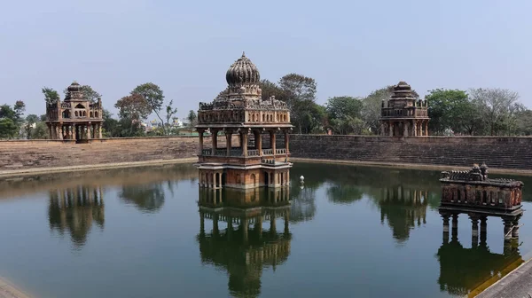 Grande Obra Prima Arquitetura Pedra Santhebennur Pushkarini Devangere Karnataka Índia — Fotografia de Stock