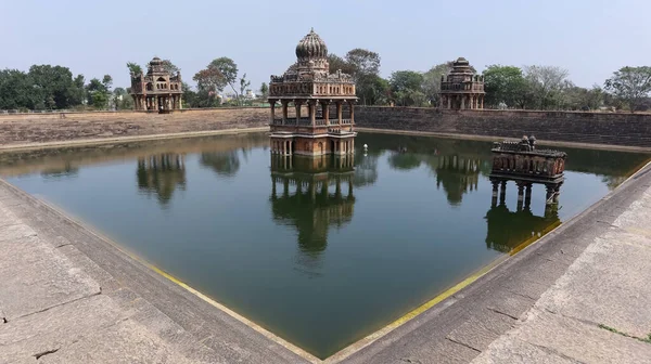 Great Masterpiece Stone Architecture Santhebennur Pushkarini Devangere Karnataka India Gebouwd — Stockfoto