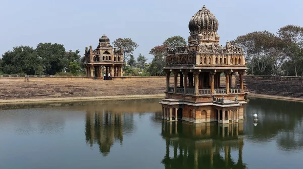 Grande Obra Prima Arquitetura Pedra Santhebennur Pushkarini Devangere Karnataka Índia — Fotografia de Stock
