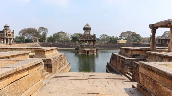 Visão Traseira Arquitetura Santhebennur Pushkarini Devangere Karnataka Índia Construído Por — Fotografia de Stock