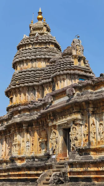 Vidyashankara Templo Sringeri Karnataka India Templo Tiene Zócalo Ricamente Esculpido —  Fotos de Stock