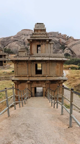Vista Trasera Del Mandapam Del Templo Hidimbeswara Fortaleza Chitradurga Karnataka —  Fotos de Stock
