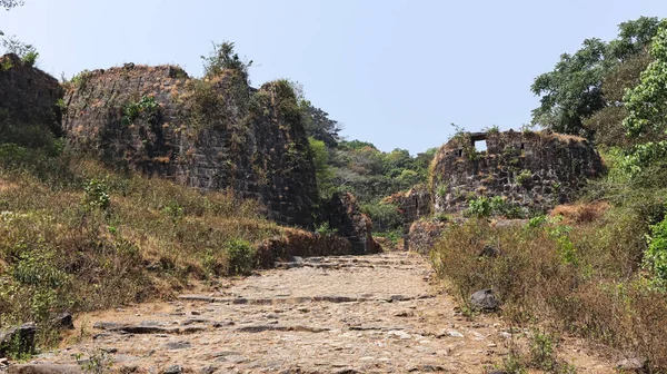 Ruin Fortifications Entrance Kavaledurga Fort Shimoga Karnataka India — Stock Photo, Image