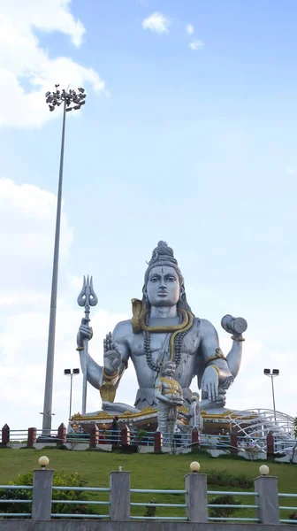 Frontansicht Der Zweitgrößten Statue Der Welt Von Herrn Shiva Von — Stockfoto