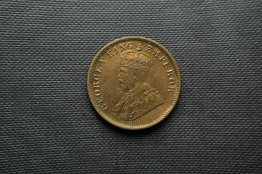 1 / 4 Anna İngiliz Hindistan Kralı V. George, 1936, Front view, Bronz