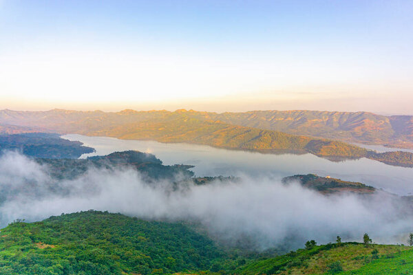 Beautiful scene behind Torna fort, Pune, Maharashtra, India